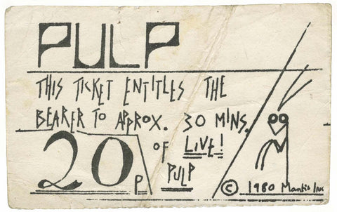 JARVIS COCKER: Pulp Ticket (c) Mantis Inc (1980), 2022