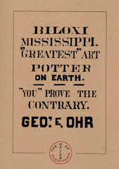 The Folded Forms of George E. Ohr