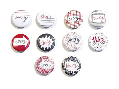 set of little badges